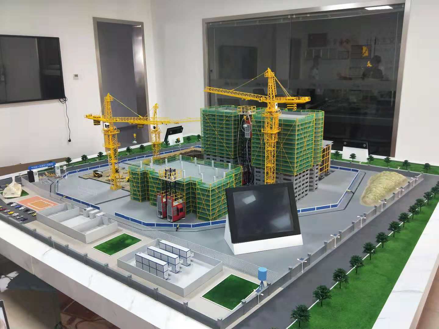 临高县建筑施工场景模型